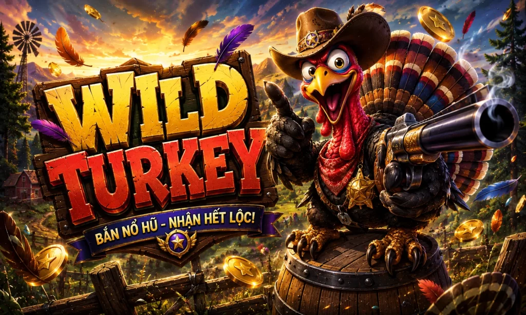 Làng bộ tộc rực sáng Tù Trưởng Gà Tây trong game SV88 WILD TURKEY